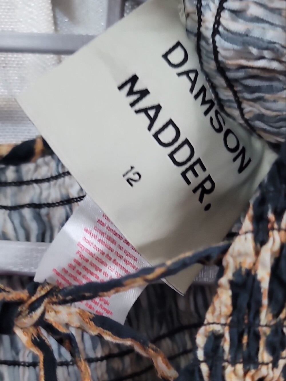 Damson Madder Bluebelle Leopard Print  Midi Dress Size 12 - Picture 9 of 12